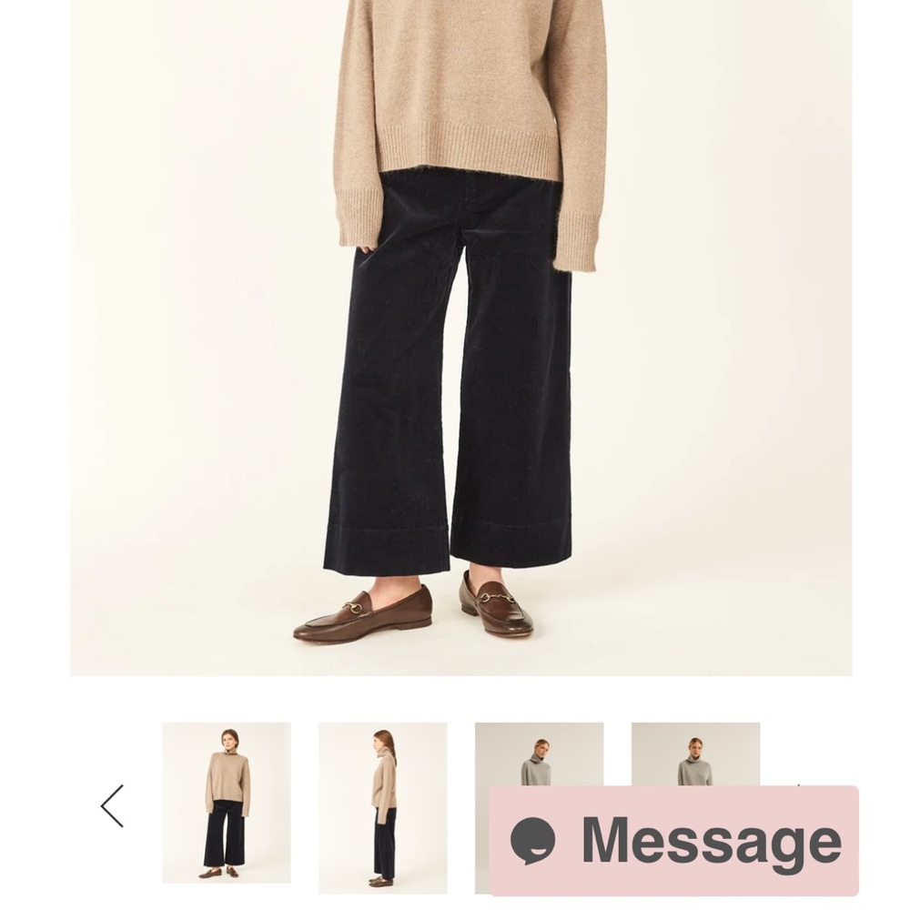 Naïf - Pants, Cashmere & Wool wide leg cropped pants